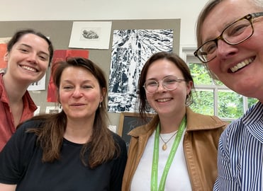Residency artists with Sarah Devlin