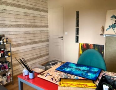 Atelier de création de l'artiste Plastienne Xirkys