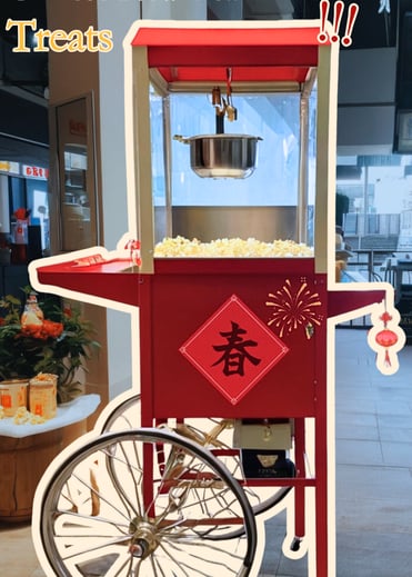 Popcorn cart cotton candy cart rental in KL , Klang Valley, Ipoh , Melaka, Johor and Penang Malaysia