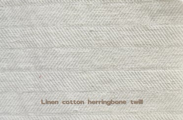 Linen cotton herringbone twill
