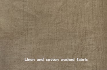 Linen and cotton washed fabric
