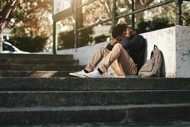Stressed Person supported by Green Leaf Hypnotherapy, Lancing, West Sussex