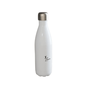 Botella de agua de acero inoxidable blanca 17 oz