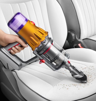 Dyson V15 Detect che mostra la quantità di polvere raccolta
