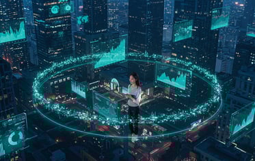 a futuristic image that represents financial investment