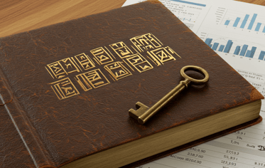 a book with a keychaik and a keychaik