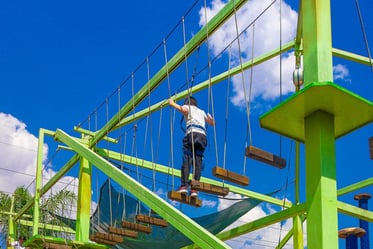 Como es cruzar el CHALLENGE del parque Tobogán Gigante