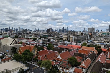 Blick vom Wat Saket Golden Mount in Bangkok