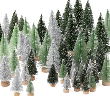 mini fake christmas trees