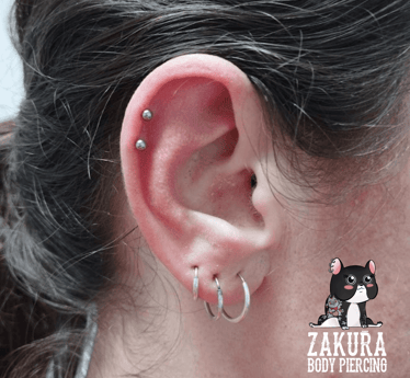 piercing à pau double helix