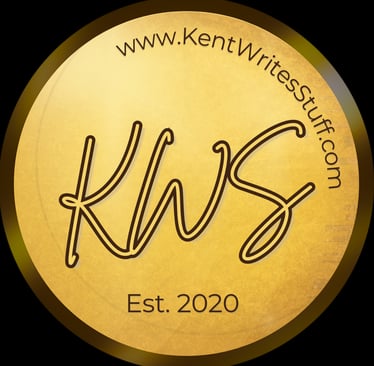 a gold steampunk logo with the words kws