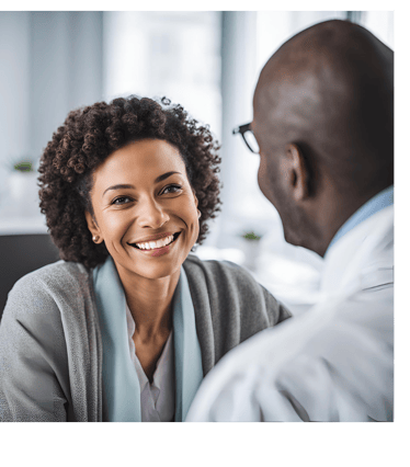 Femme accompagnée lors de son traitement médical
