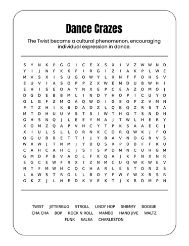 Dance Crazes Puzzle