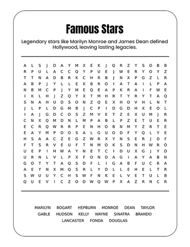 Famous Stars Puzzle