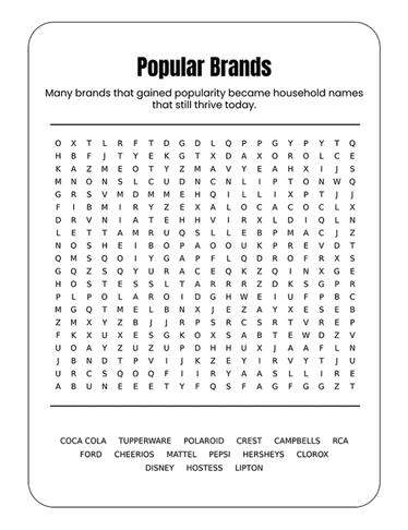 Popular Brands Puzzle