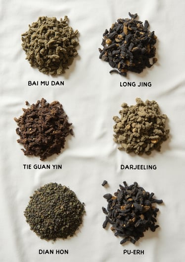 a variety of different types of teas