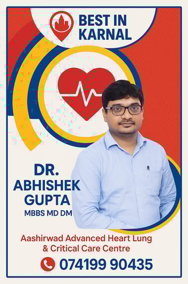 An image showing Dr. Abhishek Gupta as the best cardiologist in Karnal