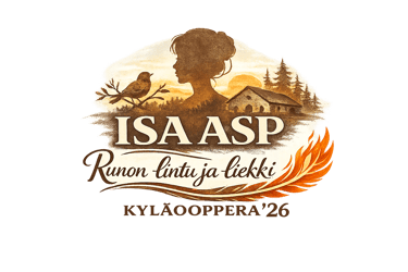 Isa Asp 26 - Runon lintu ja liekki -kyläooppera | Kivinavetta logo