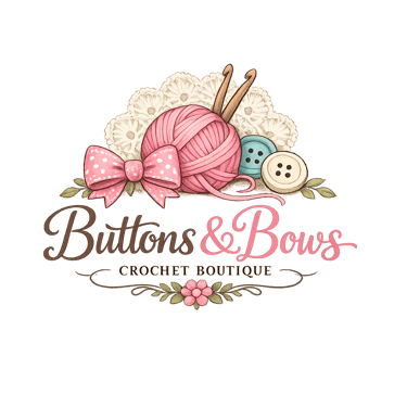 Buttons and Bows Crochet Boutique logo