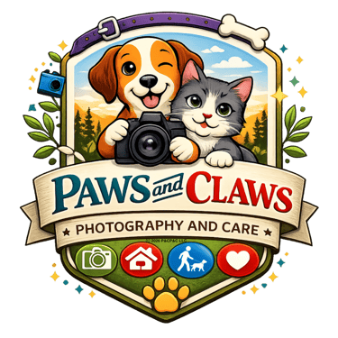 PAWS AND CLAWS PHOTOGRAPHY AND CARE logo