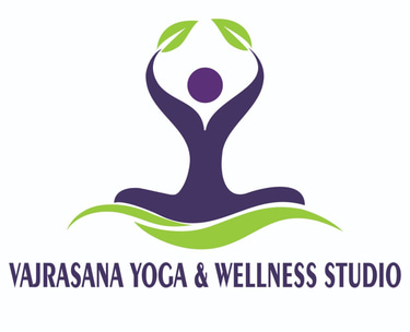 vajrasana yoga and wellness studio logo