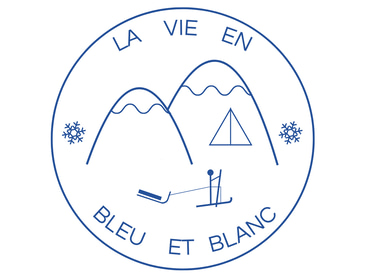 La vie en bleu et blanc logo
