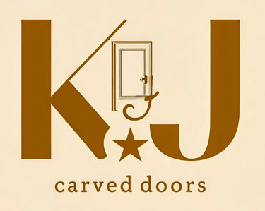 kj carved doors logo