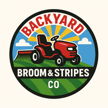 Backyard Broom and Stripes Co logo
