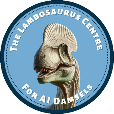 JLambosaurus Centre for AI Damsels logo