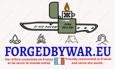 FORGED BY WAR CUSTOMIZED ZIPPO logo