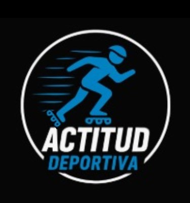 escuela patinaje actitud deportiva logo