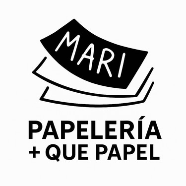 Papelería + Que Papel Mari logo