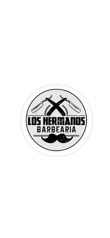 Los Hermanos barbearia logo