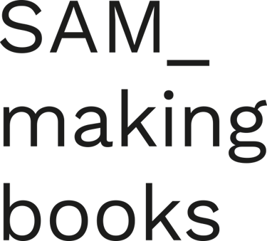 Sam making books logo