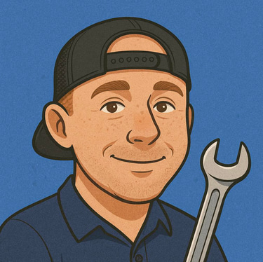blue collar mechanic logo