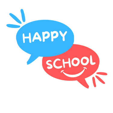 Happy school in English logo