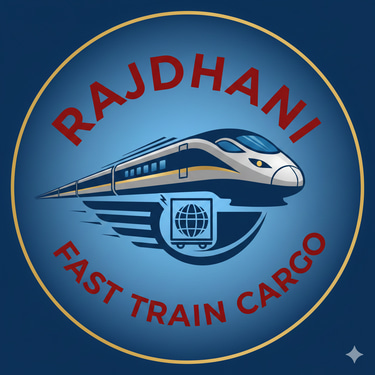 Rajdhani Fast Train Cargo and Parcels logo