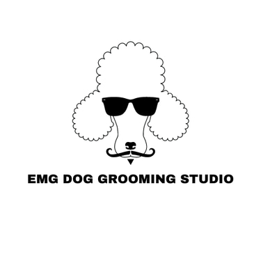 EMG dog grooming studio logo