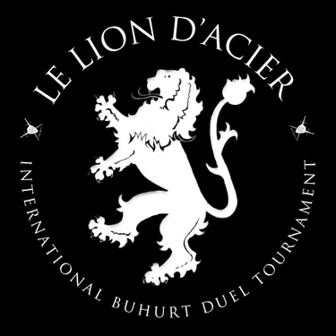 Le Lion d'Acier, tournoi international de béhourd duel logo