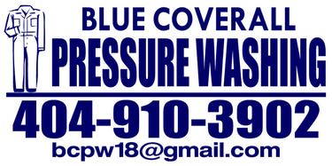 Blue Coverall Pressure Washing logo