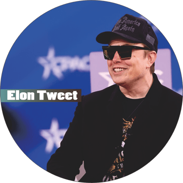 ELON MUST TWEET FIRST logo