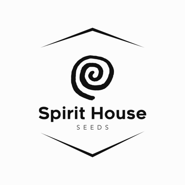 Spirit house, cannabis seeds, cannabis genetics breeder, garden, natural health, herbalist logo