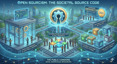 Open Sourcism (  From Proprietary Conflict to Collaborative Truth) logo