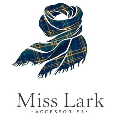 Miss Lark Accessories London Wool Scarf and Cashmere Scarf logo