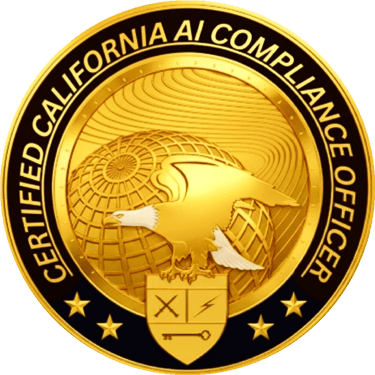 THE CALIFORNIA CERTIFIED AI COMPLIANCE OFFICER'S  AI Action Plan World-leading AI Compliance Officer logo