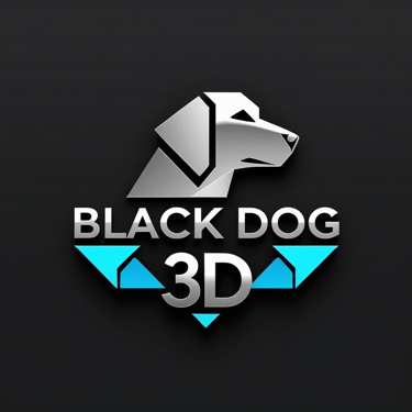 Black Dog 3D logo