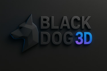 Black Dog 3D logo