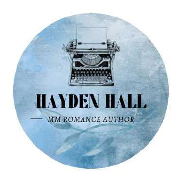 Hayden Hall, writer, romance, romance books, gay romance logo