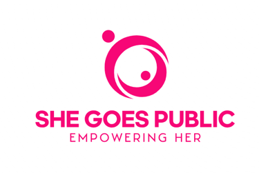She Goes Public logo