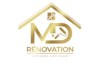 m & d renovation logo